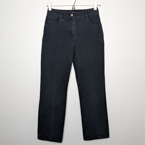 St. John Caviar black mid rise jean 0